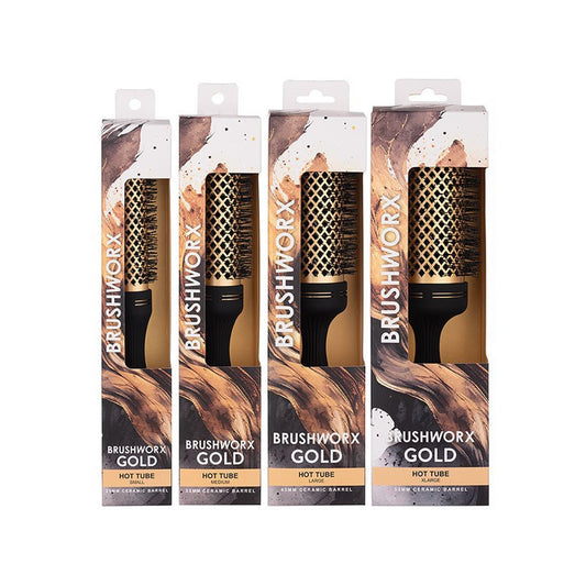 Brushworx Gold Ceramic Hot Tube Brush - Large