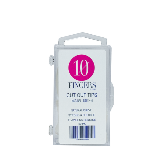 10 Fingers - Natural Cut Out Tips - 50pk
