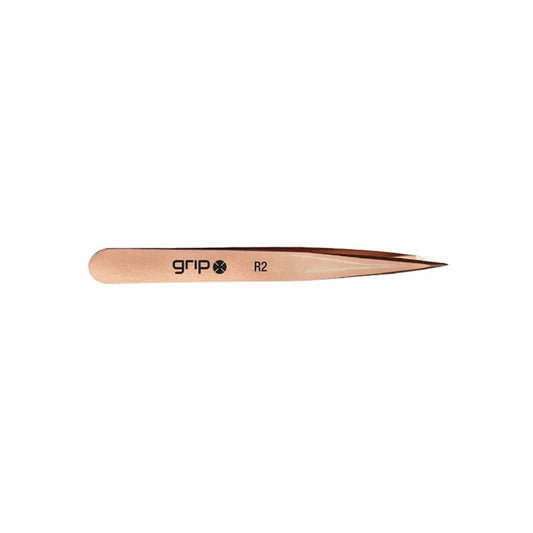Grip Tweezers Pointed Tip Stainless Steel - Rose Gold