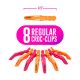 Colortrak Croc Clips Bucket (8 Regular, 4 Jumbo) - 12pcs